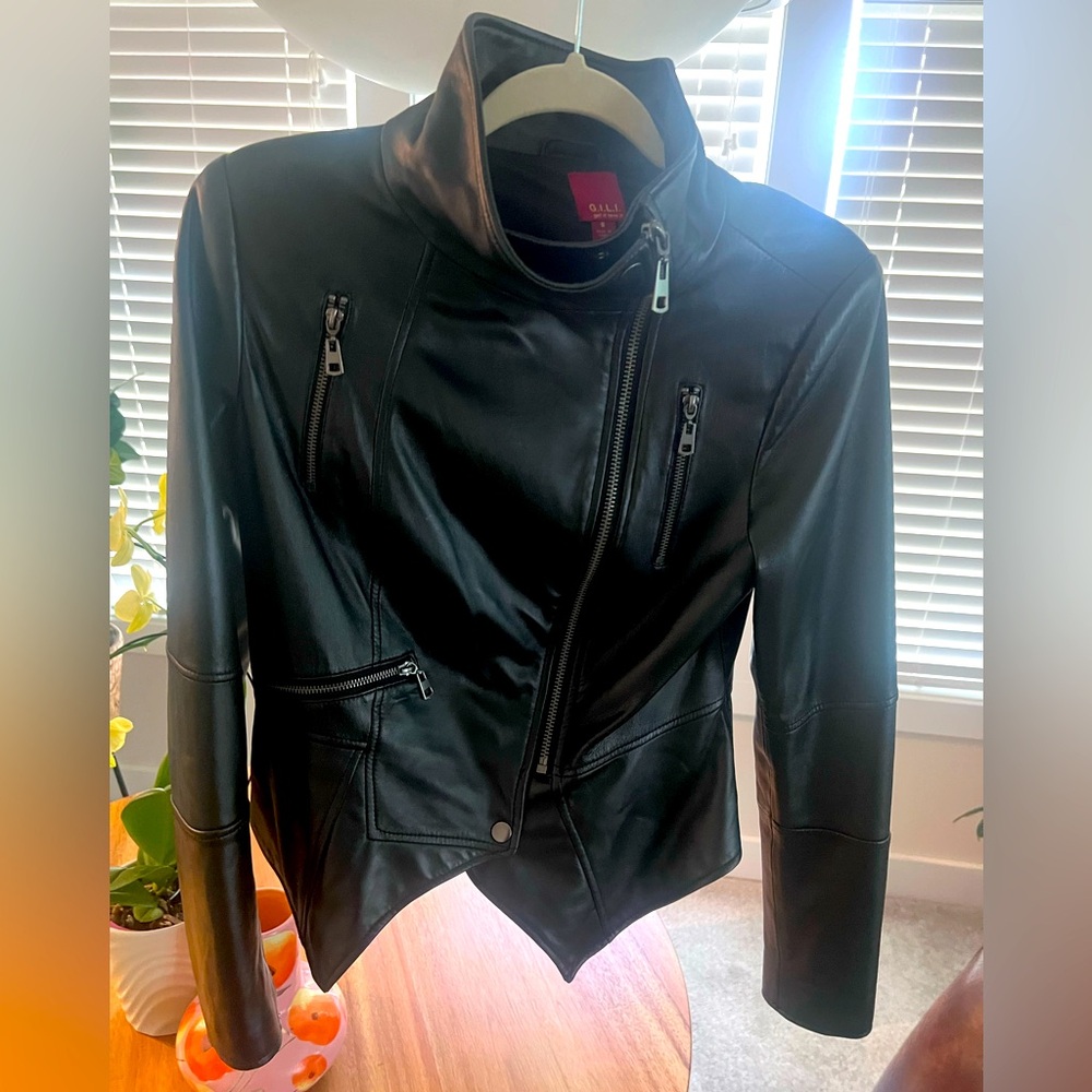 NEW G.I.L.I Leather Lambskin Women’s Jacket in size 8